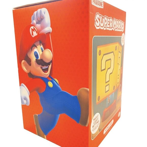 Super Mario Icon Lamp Kid Yellow Cube Night Light LED Dimmable Lamp Nintendo NEW - Picture 6 of 10